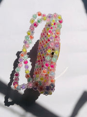 Multi-Flower Beaded Acrylic Handbag – Chic Floral Statement Purse - MehDer
