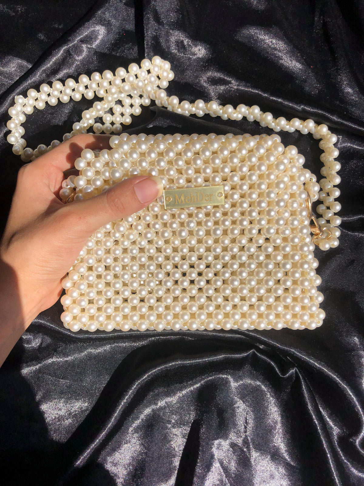 Pearl Beaded Handbag – Elegant Evening Purse - MehDer