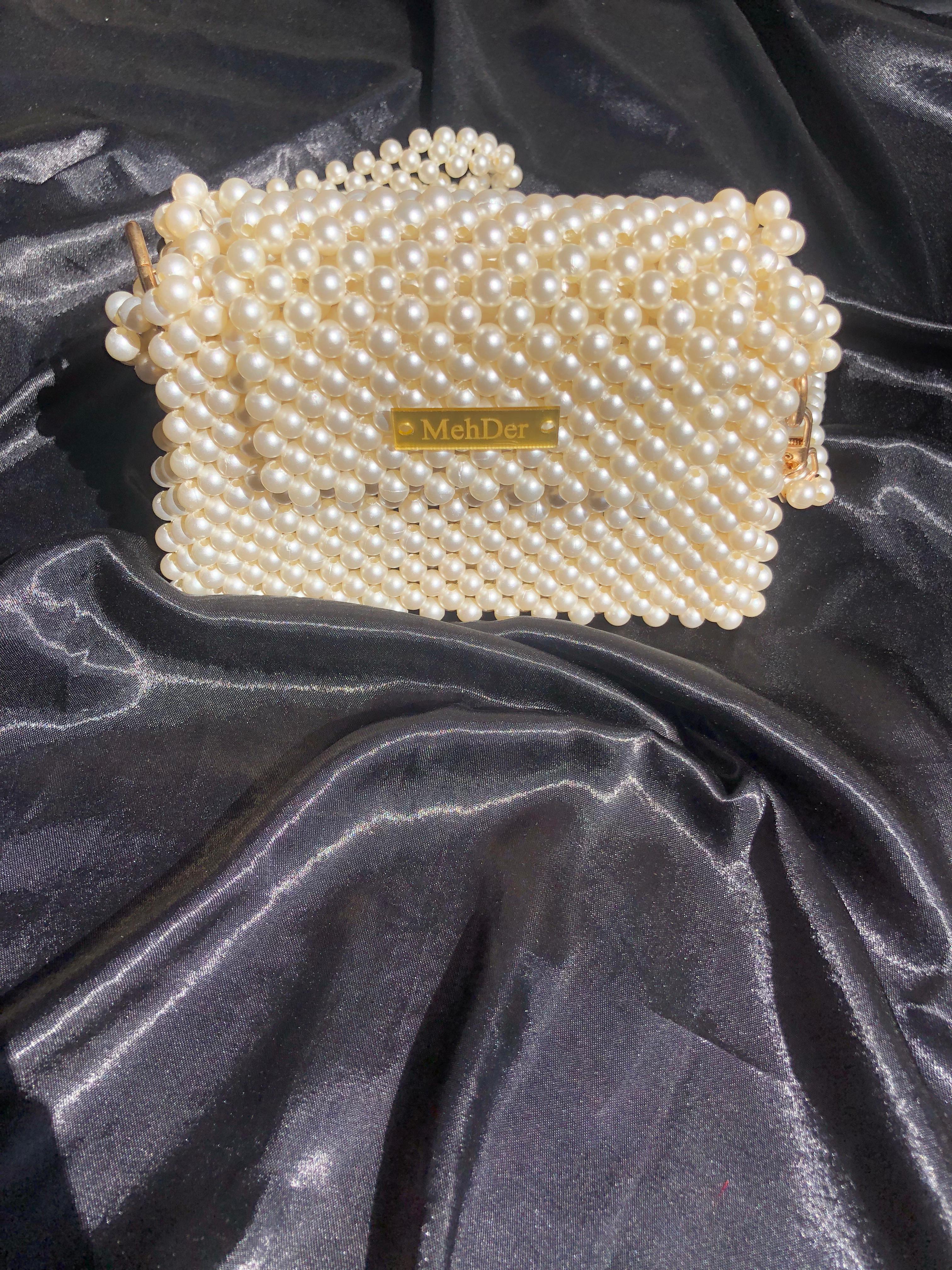 Pearl Beaded Handbag – Elegant Evening Purse - MehDer