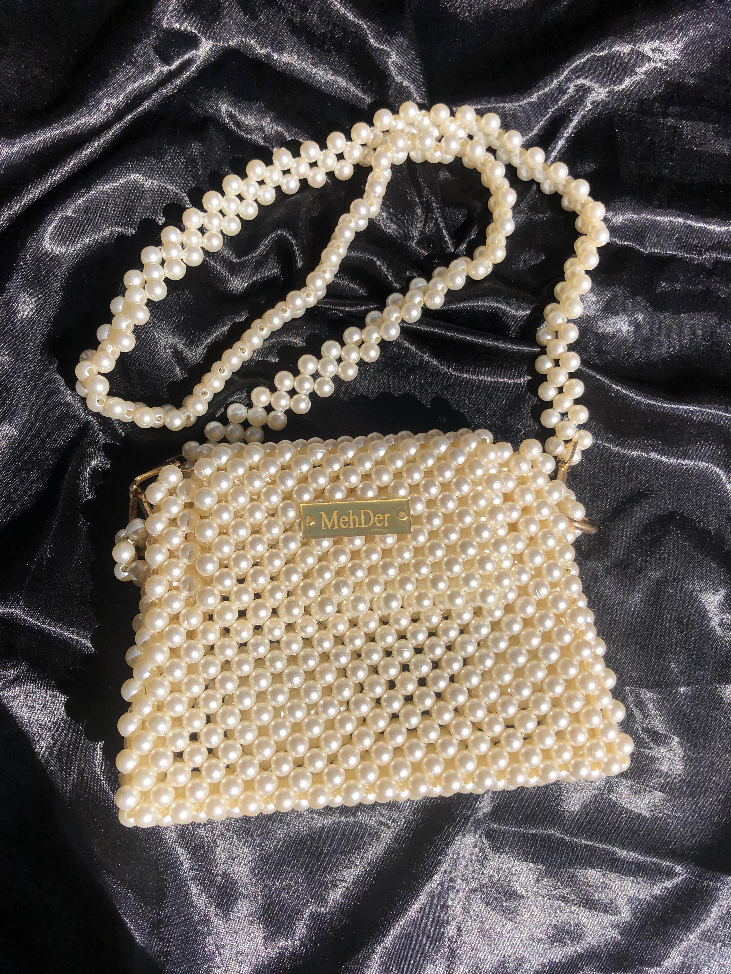 Pearl Beaded Handbag – Elegant Evening Purse - MehDer